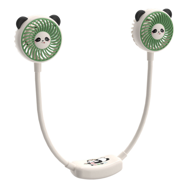 Unisex Tragbarer Doppellüfter im Panda-Design Brehn