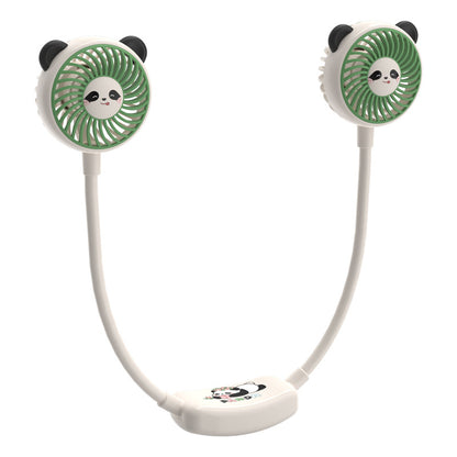 Unisex Tragbarer Doppellüfter im Panda-Design Brehn