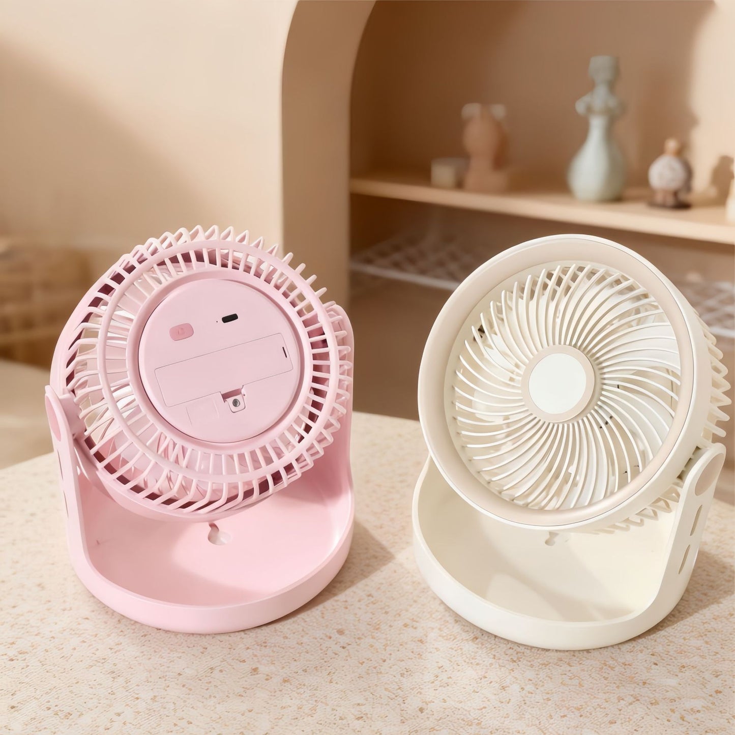 Damen Tragbarer Mini-Lüfter mit ergonomischem Design und USB-Ladefunktion Brehn