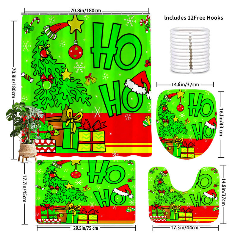 Festliches Weihnachtsbaddekor-Set Brehn