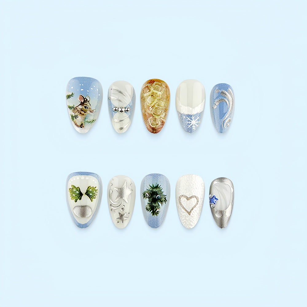 Kreatives Nageldesign-Set mit Wintermotiven Brehn