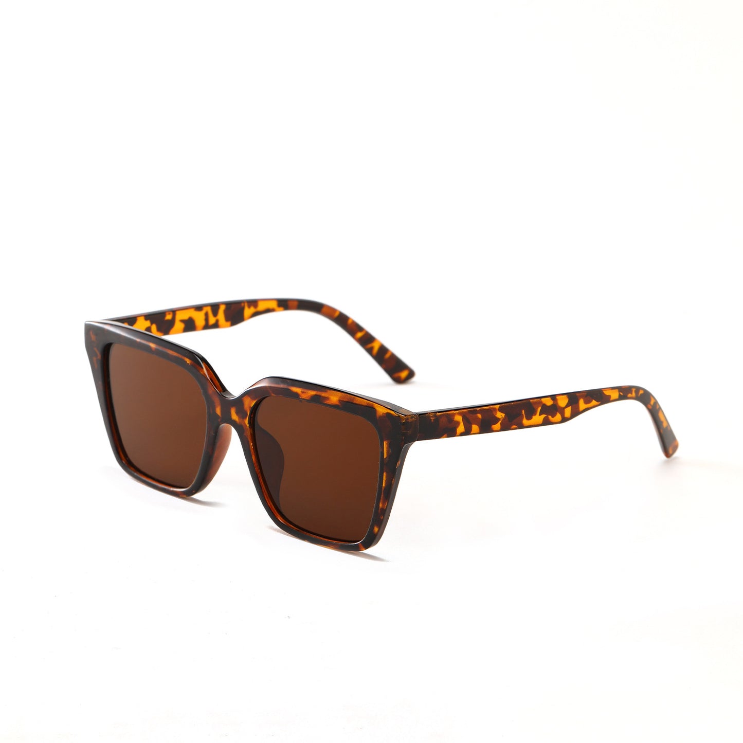 Damen geometrische Sonnenbrille mit schützendem UV-Filter und stylischem Schildpatt-Design Brehn