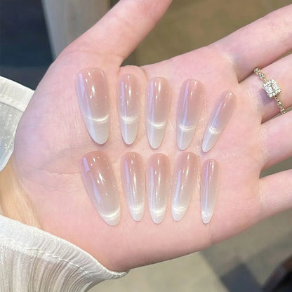 Natürliche Ombre Stiletto Press-On Nägel Brehn