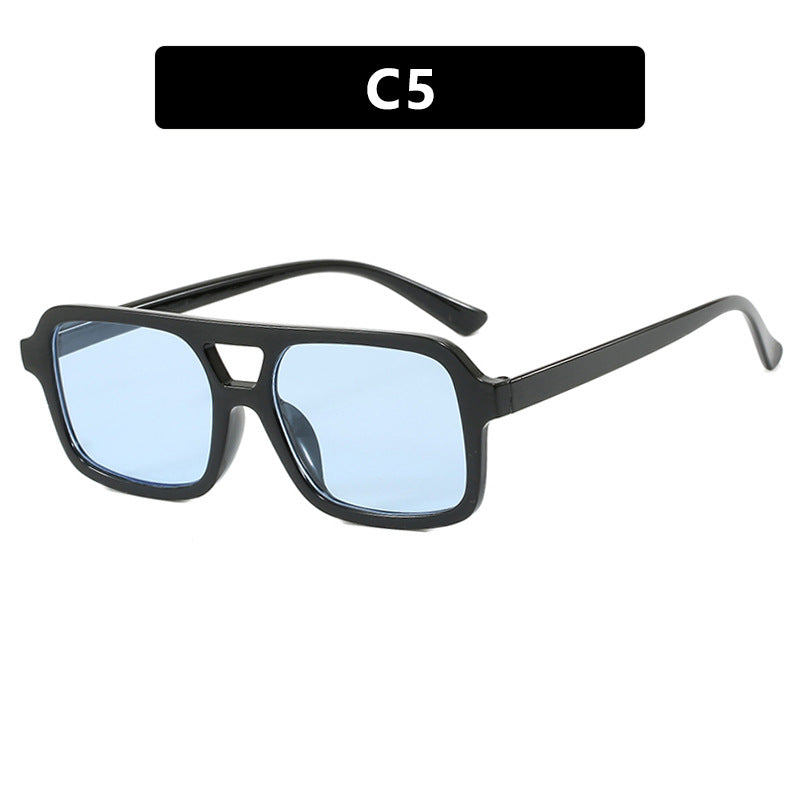 Damen modische quadratische Sonnenbrille aus transparentem Kunststoff Brehn