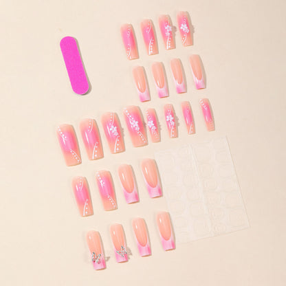 3D Floral Acrylic Nail Art Brehn