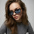Damen modische rechteckige Sonnenbrille Brehn