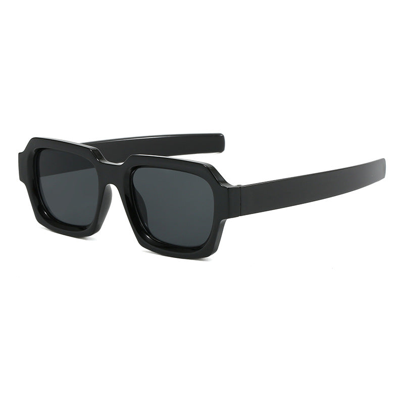 Damen modische stilvolle quadratische Sonnenbrille mit kontrastierendem Rahmen Brehn
