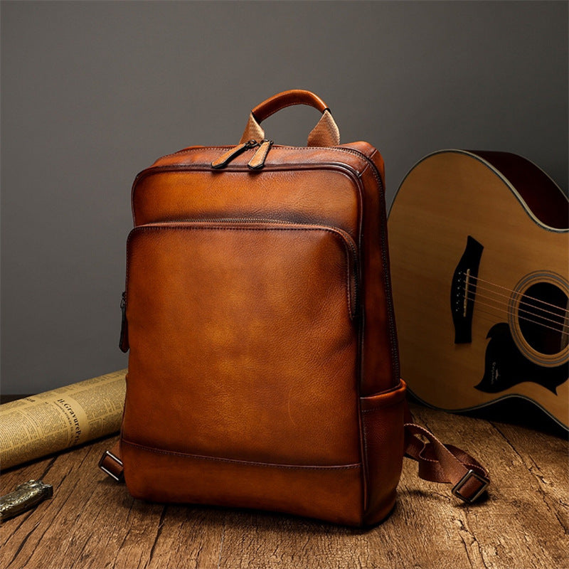 Eleganter und Funktionaler Rucksack Aus Hochwertigem Leder Brehn