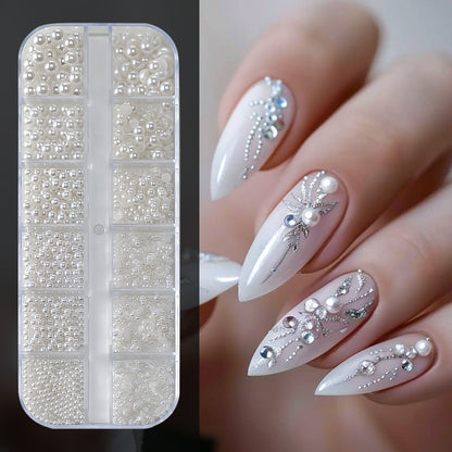 Dekoratives 3D Nagelkunst Perlen Dekorationsset