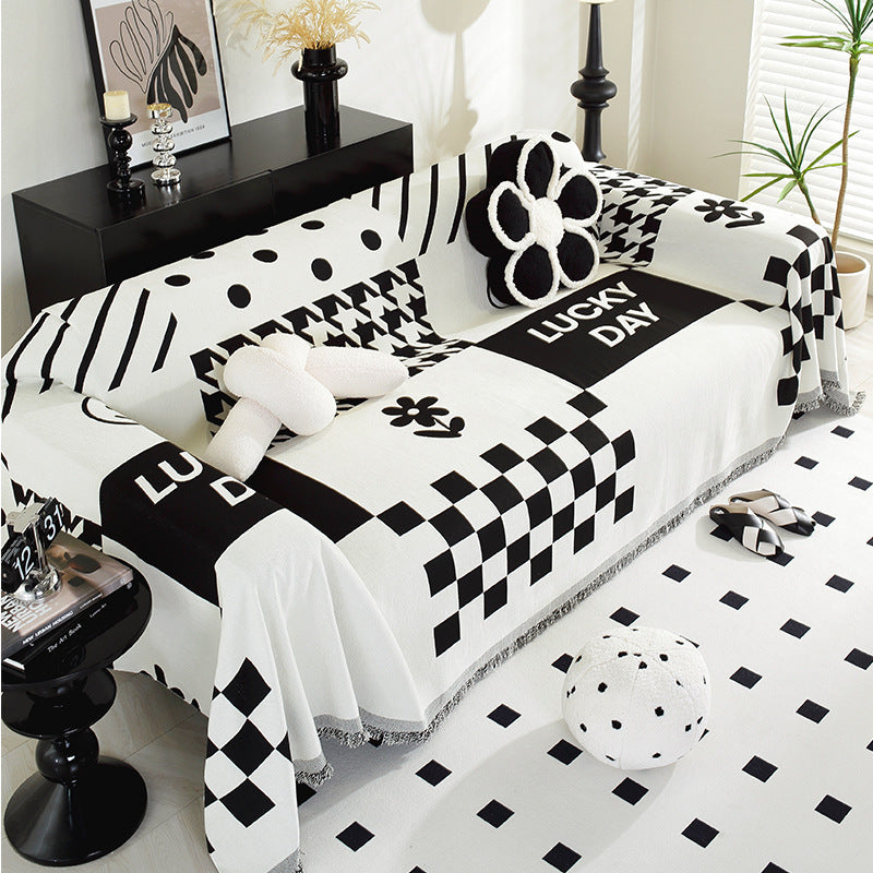 Abstraktes Design Wolldecke