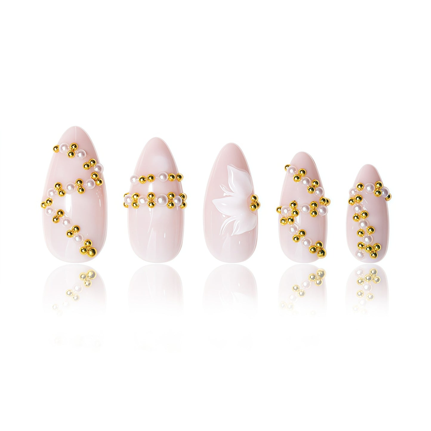 Elegante 3D Blumen Nagelkunst Design Brehn
