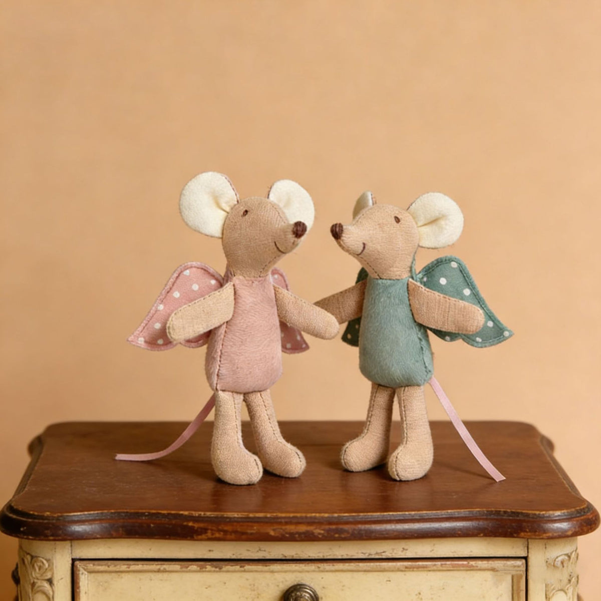 Miniatur Leinen Maus Komforter Plüsch Schlüsselanhänger