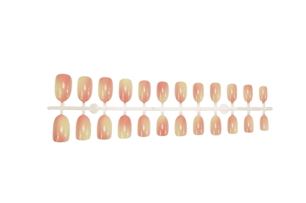 Kunstnagelset mit elegantem, natürlichen Ombre-Design Brehn
