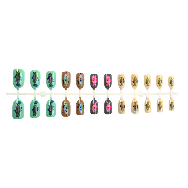 Kreatives Kunstnagelset mit bunten Tiermotiven Brehn
