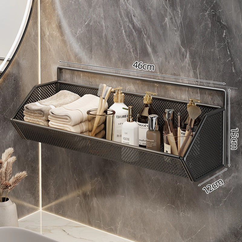 Wandmontierter Mesh-Badezimmer-Organizer-Regal