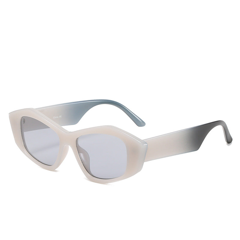 Damen geometrische Sonnenbrille mit einzigartigem, futuristischem Design Brehn