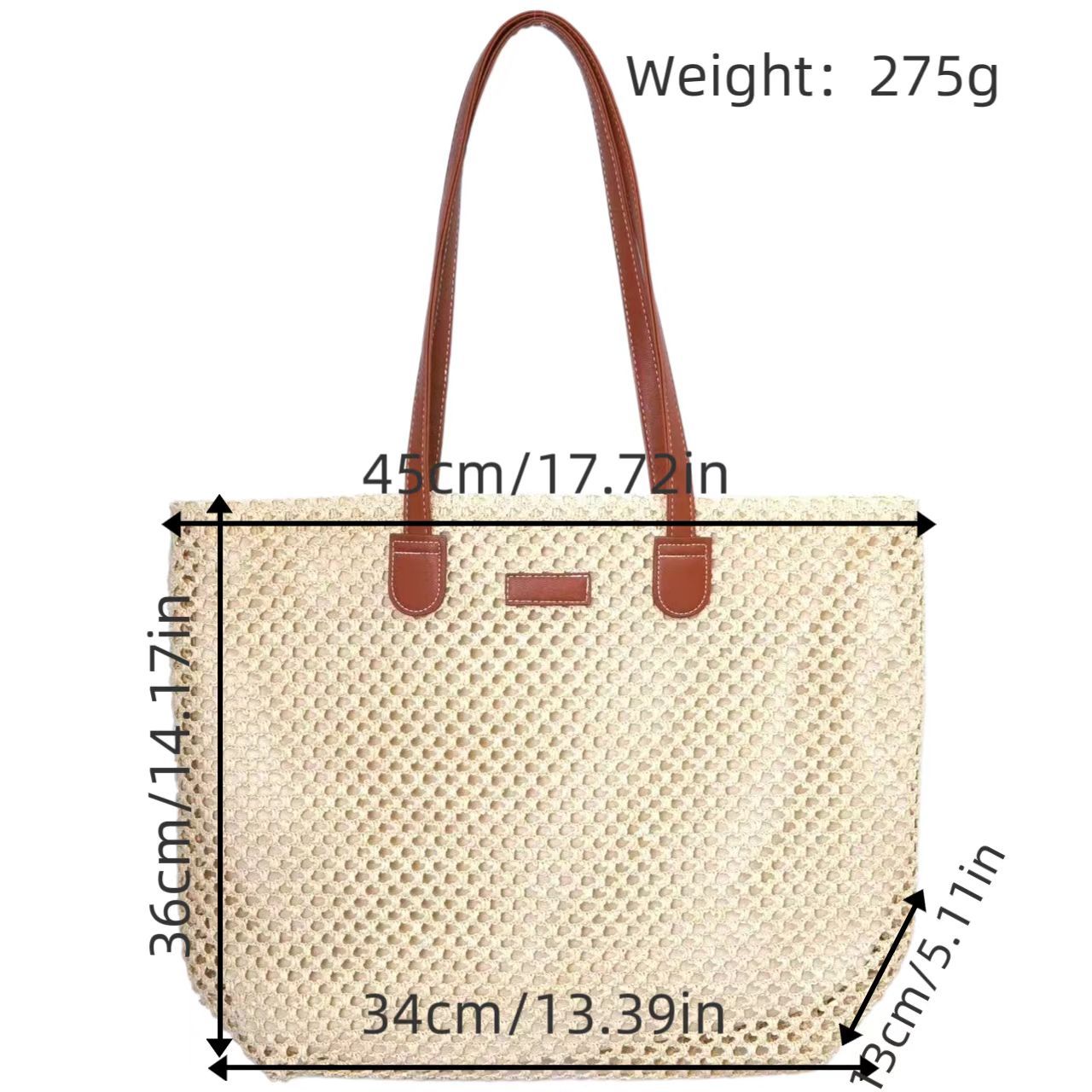 Designer Stroh Einkaufstasche Brehn