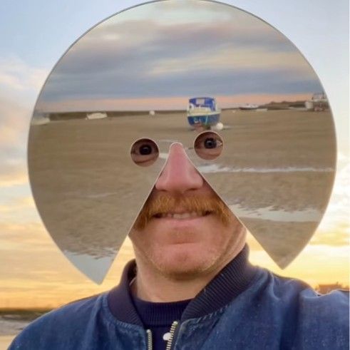 Spaßige Spiegelmaske Brehn