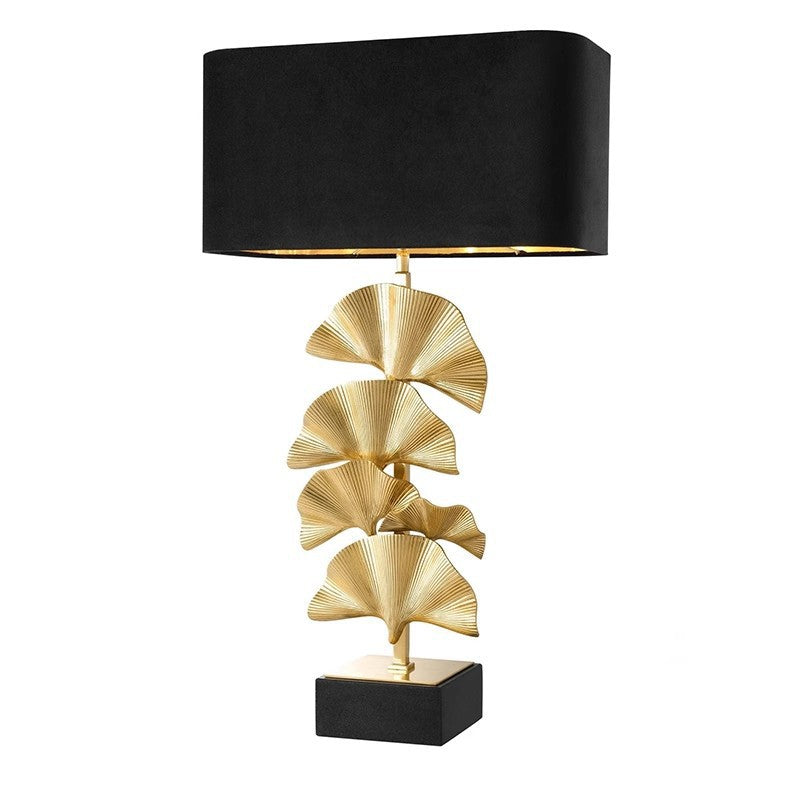 Künstlerische Tischlampe mit Ginkgo-Blatt-Design