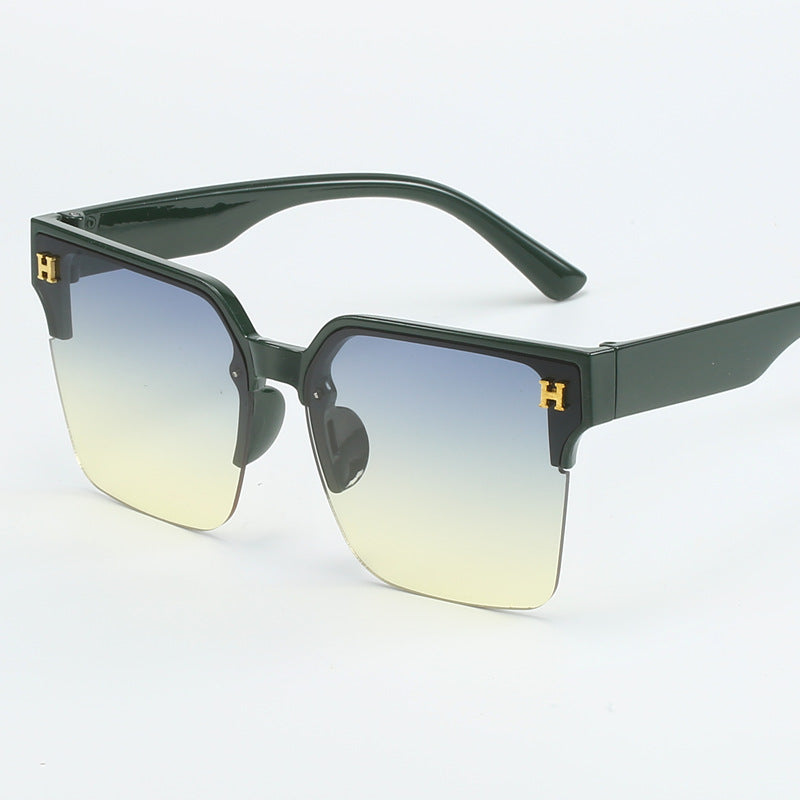 Damen quadratische Sonnenbrille mit elegantem Metallrahmen Brehn
