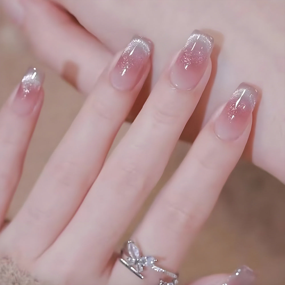 Glitzer Ombre Druck-Kunstnagelspitzen Brehn