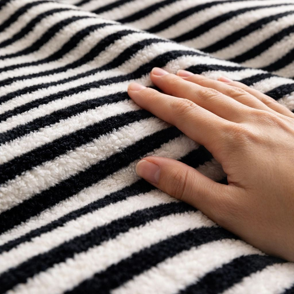 Damen Gemütliche Kuscheldecke mit Streifenmuster Brehn