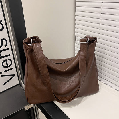 Lässige Faux-Leder Hobo-Tasche