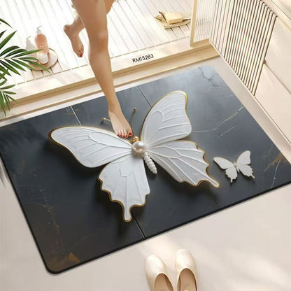 3D Schmetterlingsmuster Badmatte