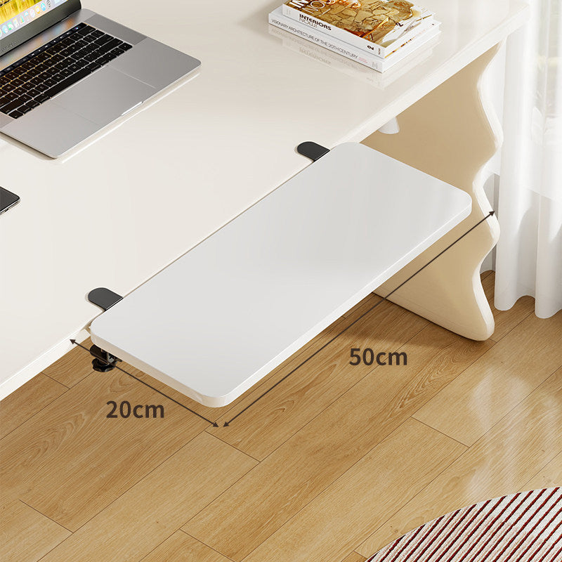 Unter-Desk Bambus Ausziehbare Arbeitsfläche Clamp-Montierte Tastatur- & Mausplattform