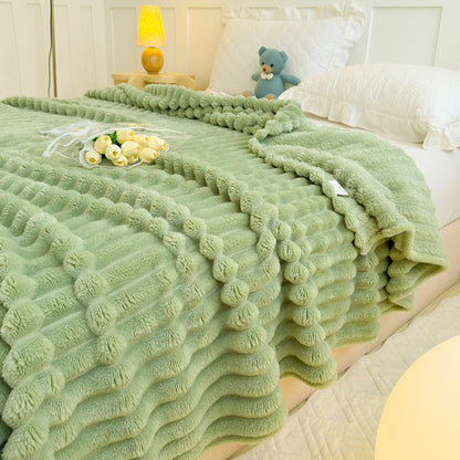 Damen Hochflor Kuscheldecke mit Wellenmuster Brehn