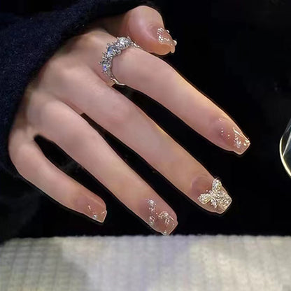 Elegantes Schmetterlingsdesign Druck-Nagelkunst-Set