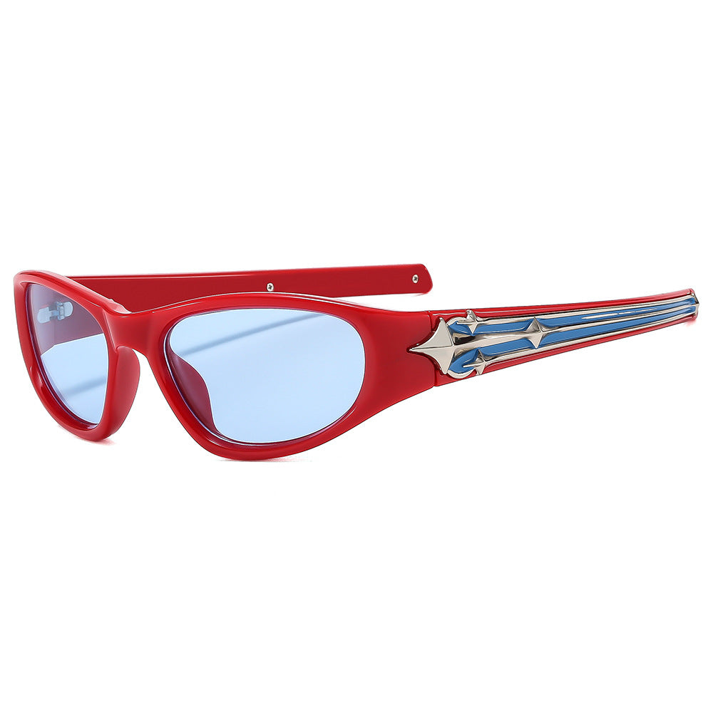 Damen stylische Sportsonnenbrille mit modischem Rahmen und UV-Schutz Brehn