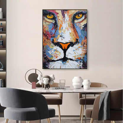 Löwenportrait-Leinwandkunst für Zuhause