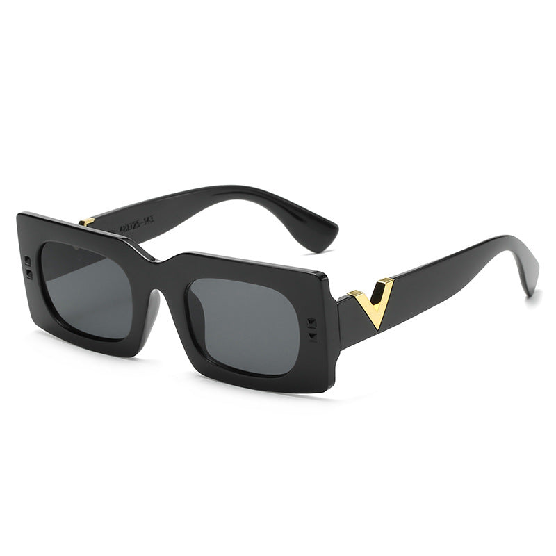 Damen oversized Sonnenbrille mit animalischem Muster Brehn