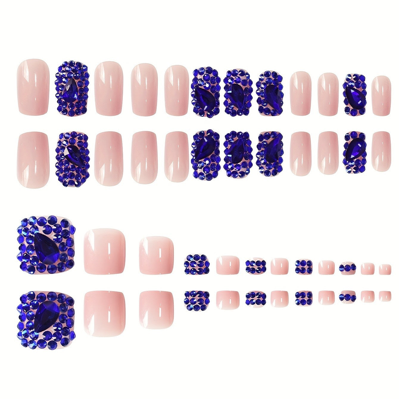 Glamourös Kristall-Besetztes Nagelkunstset Brehn