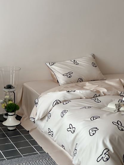 Mikrofaser-Bettwäsche-Set mit buntem Terrazzo-Muster, weich & pflegeleicht