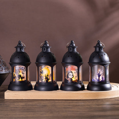 Dekorative Laterne mit Halloween-Motiv