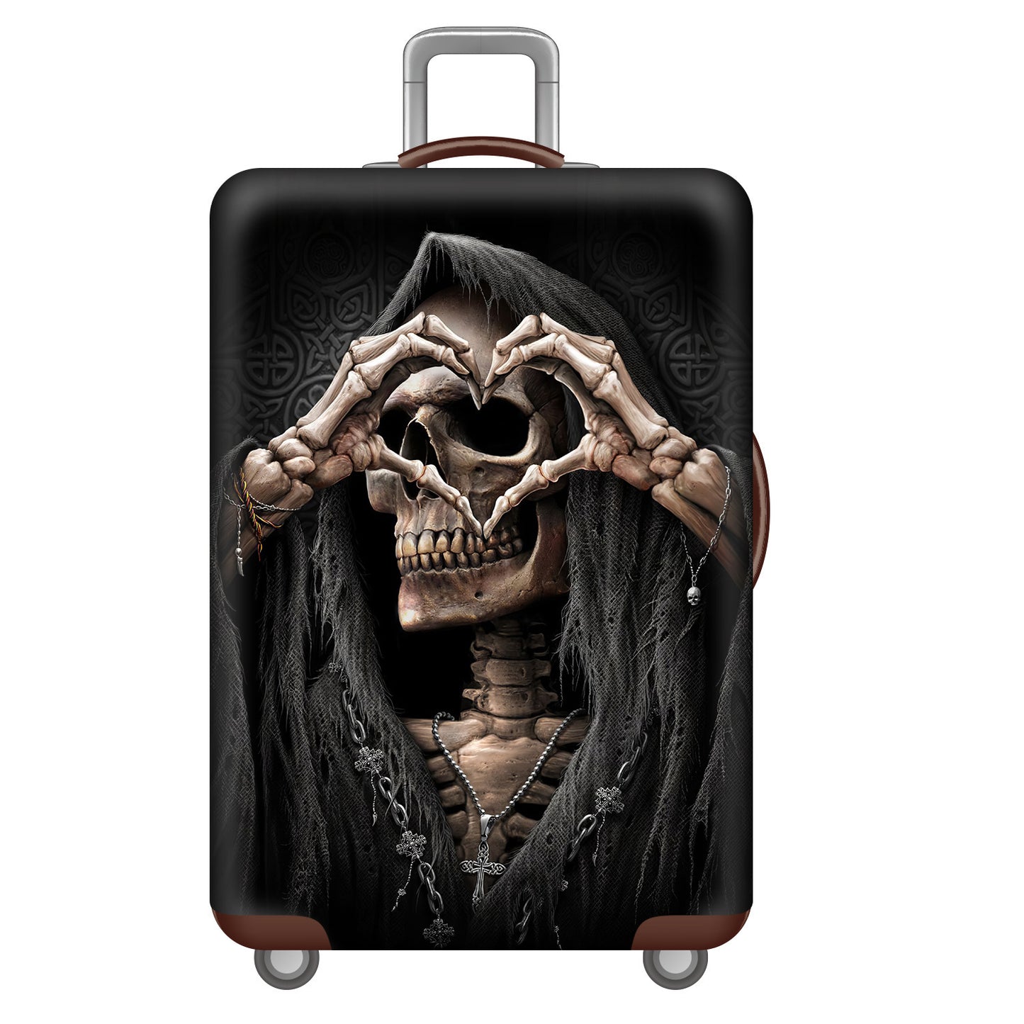 Herren Hartschalenkoffer mit einzigartigem Totenkopfdesign Brehn