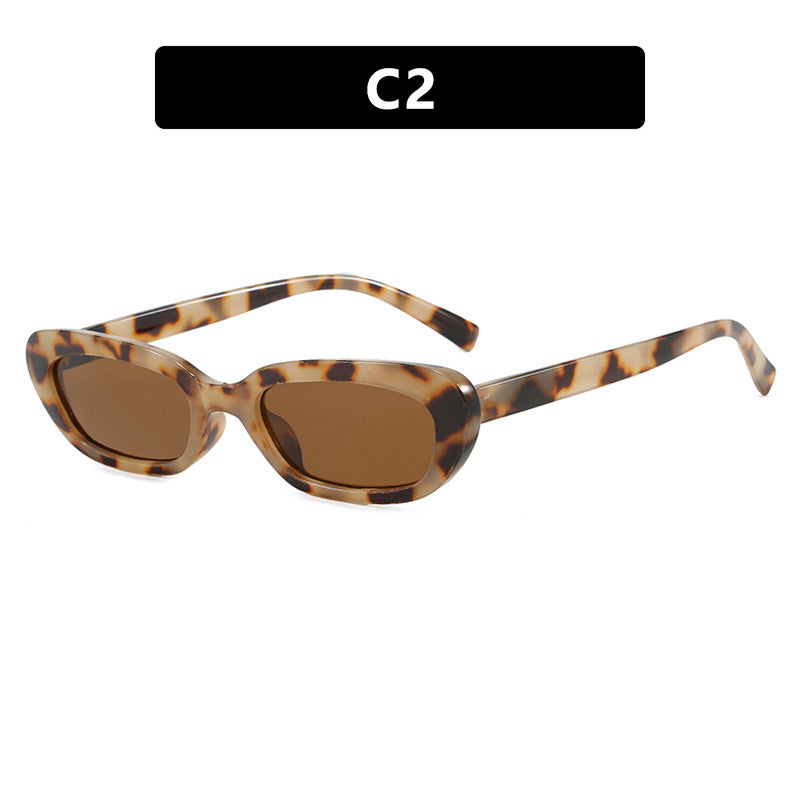 Damen modische Katzenaugen-Sonnenbrille mit transparentem Kunststoffrahmen und UV-Schutz Brehn