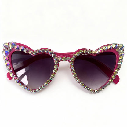 Rhinestone Herzförmige Sonnenbrille Brehn