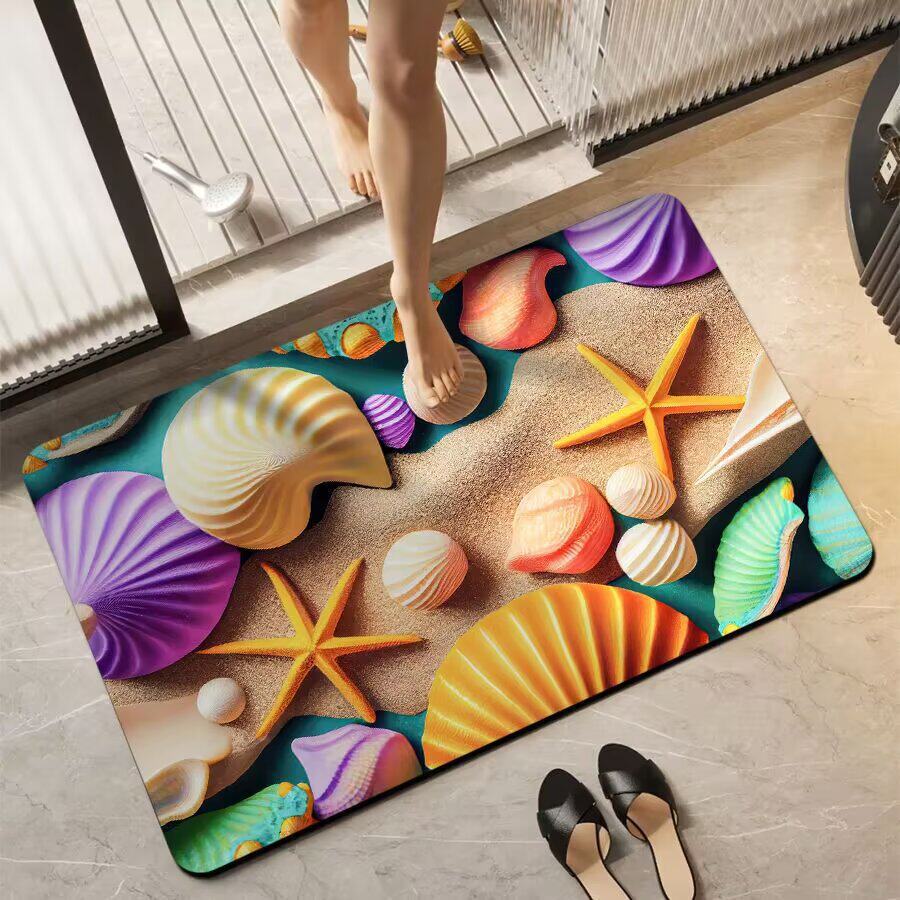 Blumenmotiv Rutschfeste Badematte Brehn