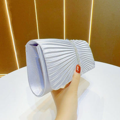 Falten Satin Abend Clutch