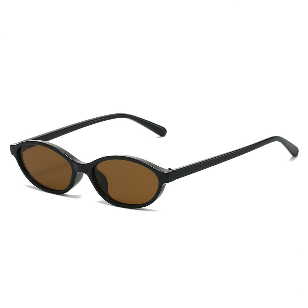 Retro-inspirierte schlanke ovale Sonnenbrille Brehn