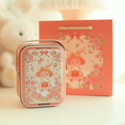 Handgefertigte Schlüsselanhänger mit weichem Hasen-Pompon (Box-Edition)