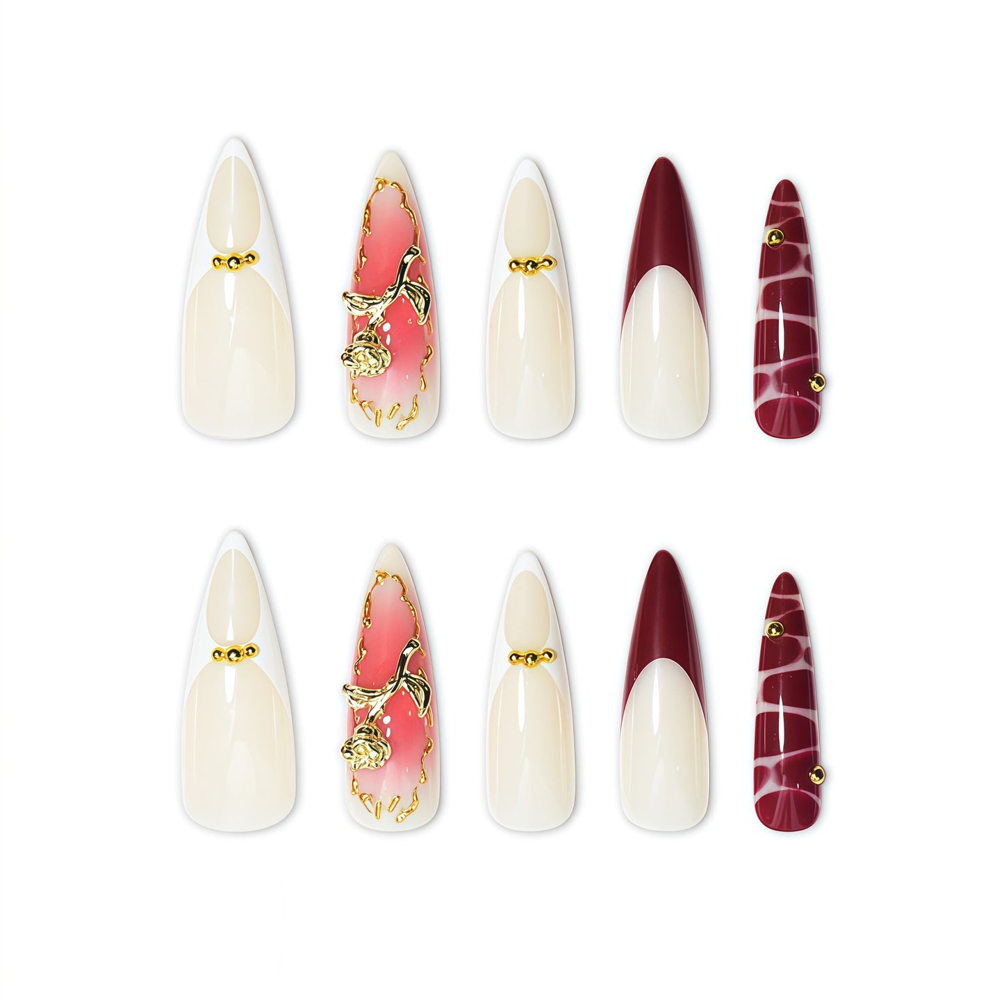 Elegante dekorative Press-On-Nagelverlängerungen Brehn