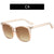 Oversized transparente Rahmen Sonnenbrille