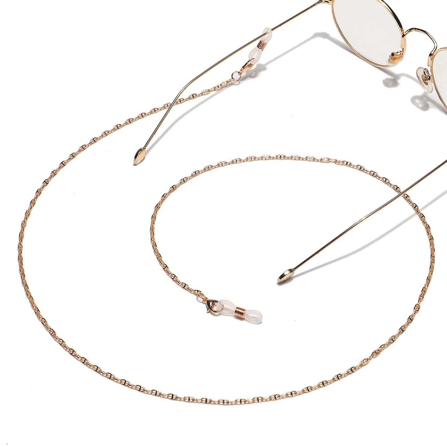 Eleganter goldener Kettenbrillenhalter Brehn