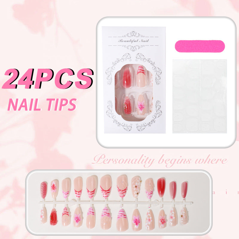 Florale Kunst Press-On Nagelspitzen Kollektion Brehn