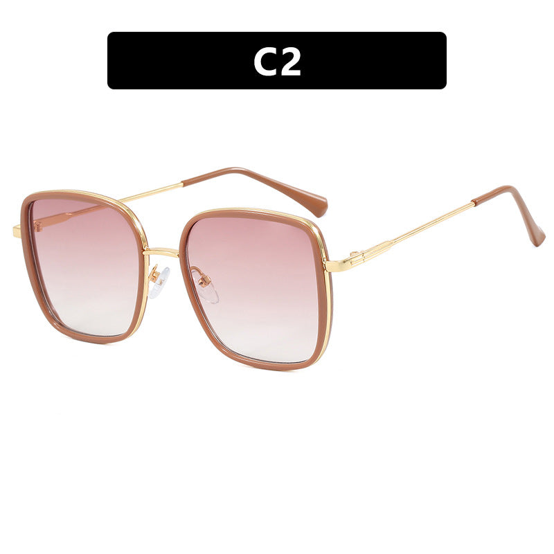 Damen oversized Sonnenbrille mit elegantem Metallrahmen und polarisierten Gläsern Brehn