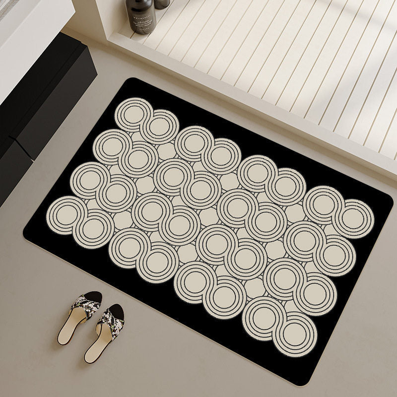 Stilvoller geometrisch gemusterter Badezimmerläufer Brehn